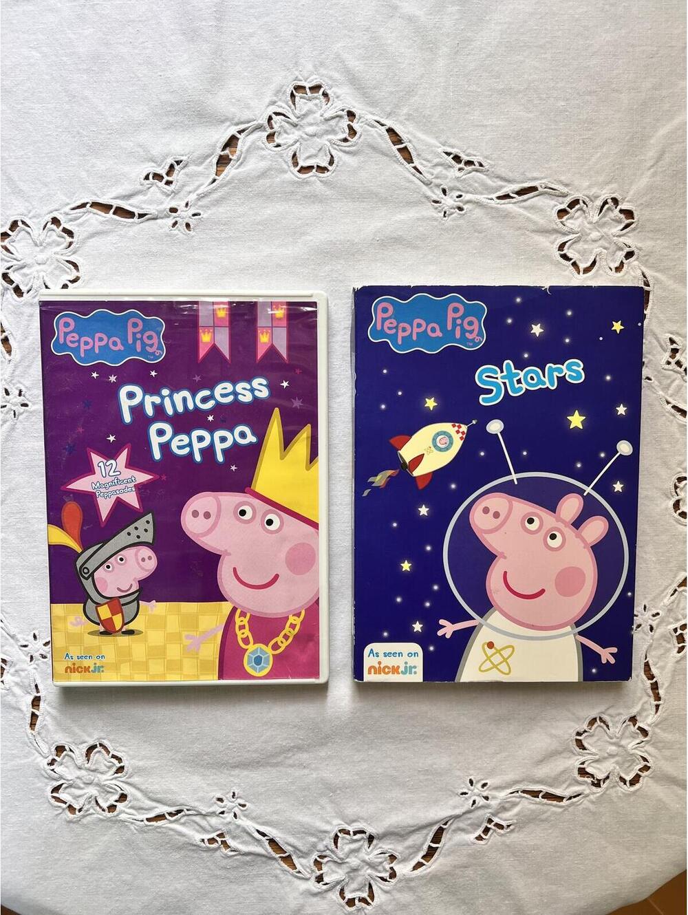 Peppa Pig DVD Lot Princess Peppa Stars Kids Nick Jr Movies 2 Disc Bundle